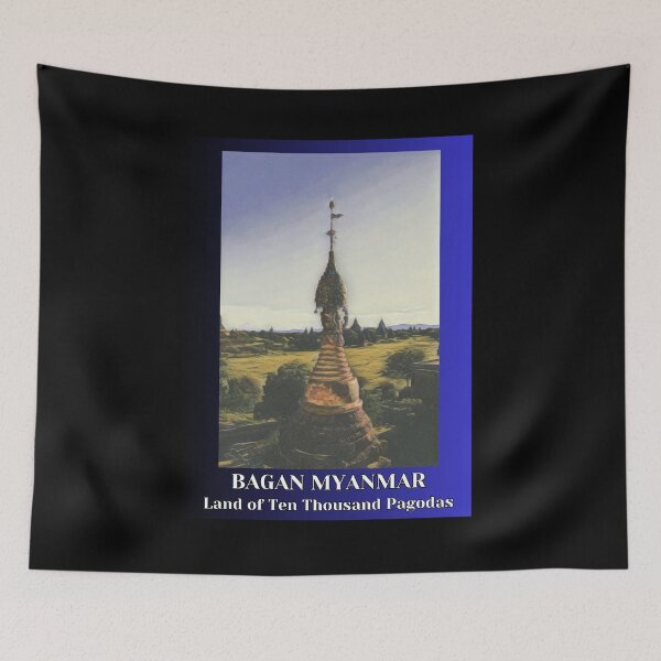 Item preview, Bagan - ten thousand pagods colored pencil designed and sold by Linklandiya.