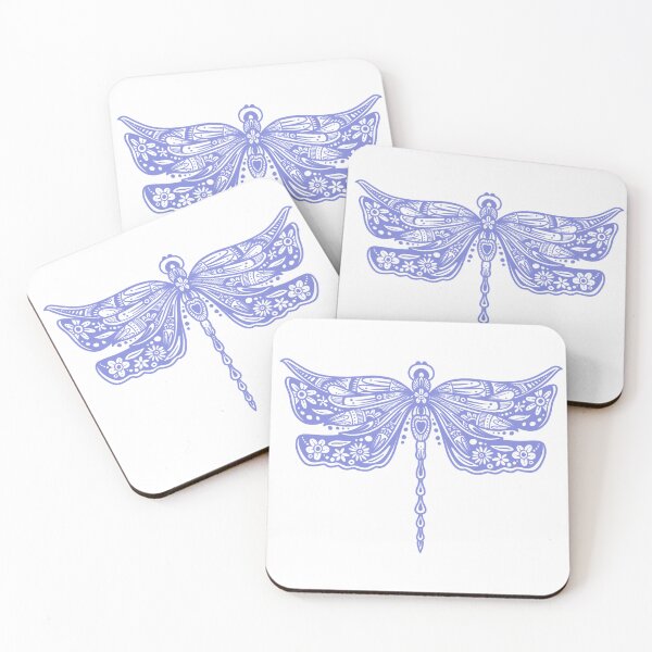 Item preview, Lavender Floral Dragonfly Design on White designed and sold by Giulia  Palazzo.