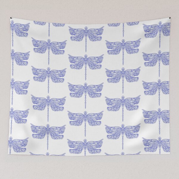 Item preview, Lavender Floral Dragonfly Design on White designed and sold by Giulia  Palazzo.