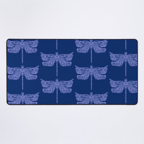 Item preview, Lavender Floral Dragonfly Design on Navy Blue designed and sold by Giulia  Palazzo.