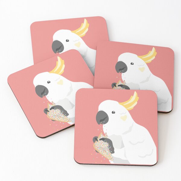 Item preview, Cockatoo Eating Fairybread designed and sold by Tilly Scribbles.