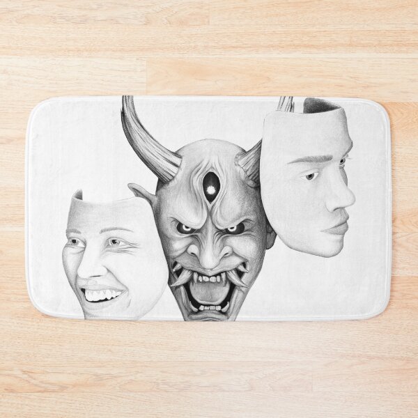 Item preview, Tragedy & Deception – Surreal Demon Mask Illustration designed and sold by DeavenKaiserArt.
