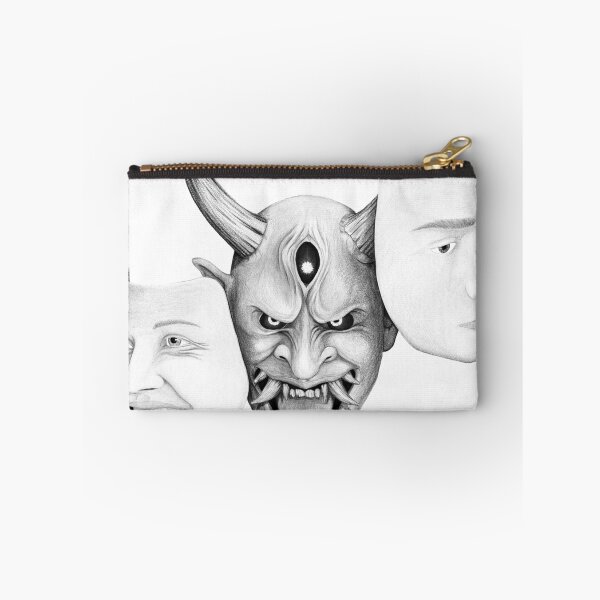 Item preview, Tragedy & Deception – Surreal Demon Mask Illustration designed and sold by DeavenKaiserArt.