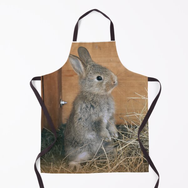 Item preview, Fluffy Brown and Gray Rabbit in Hay  designed and sold by CountyKent.