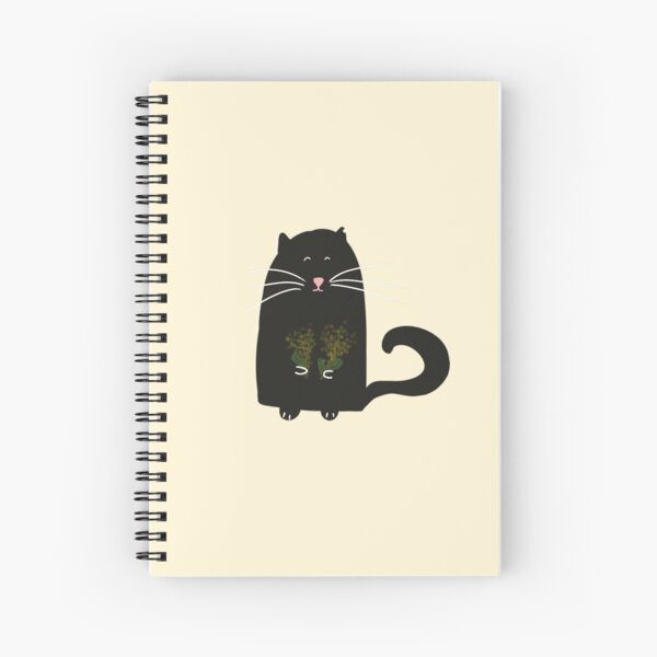 Item preview, Black cat with mimosa designed and sold by ellisstudio.