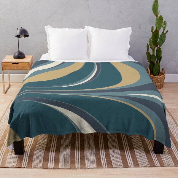 Item preview, Abstract Flowing Pattern in Teal and Beige designed and sold by JuneJournal.