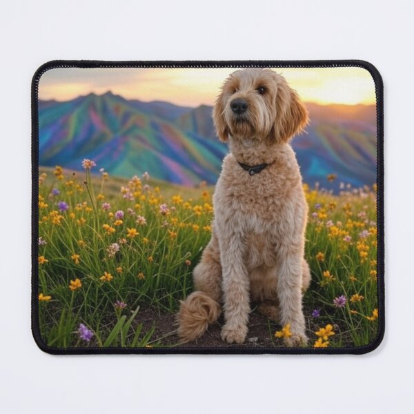 Item preview, Goldendoodle Dog Landscape 2 designed and sold by CozyManCreation.