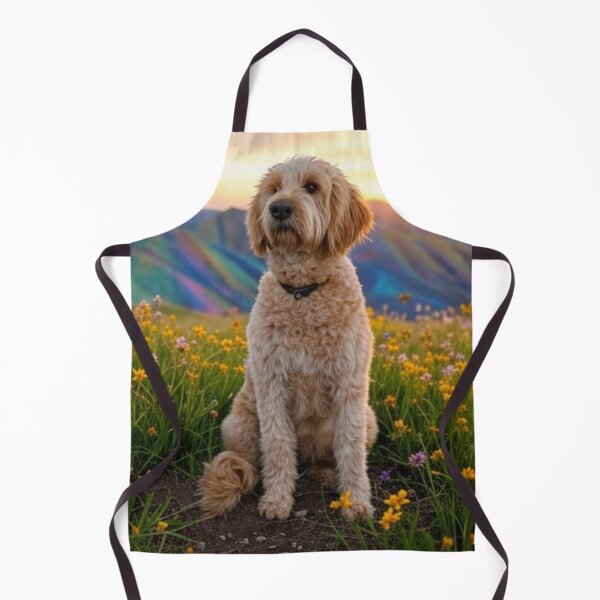 Item preview, Goldendoodle Dog Landscape 2 designed and sold by CozyManCreation.