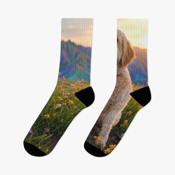 Item preview, Goldendoodle Dog Landscape 2 designed and sold by CozyManCreation.