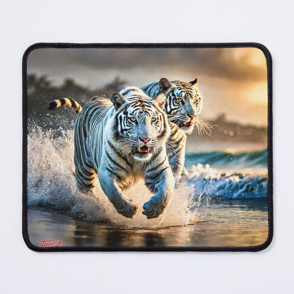 Item preview, White Tigers Playing Design By Rich AMeN Gill designed and sold by RichAMeNGill.