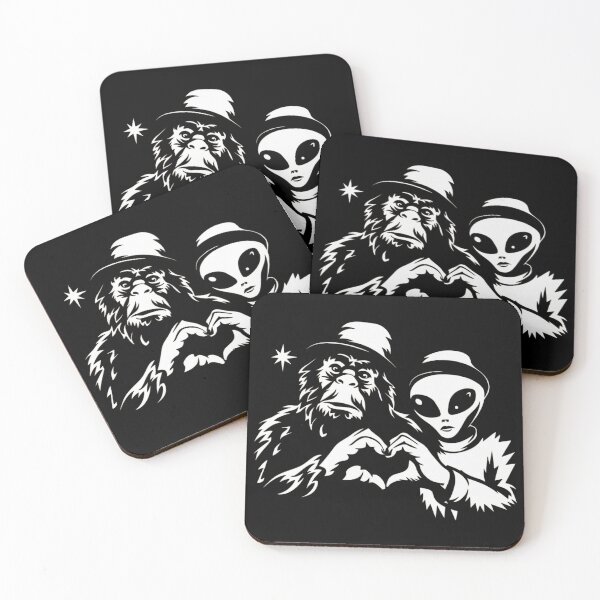 Item preview, Bigfoot & Alien – Cosmic Love designed and sold by Aredbox.