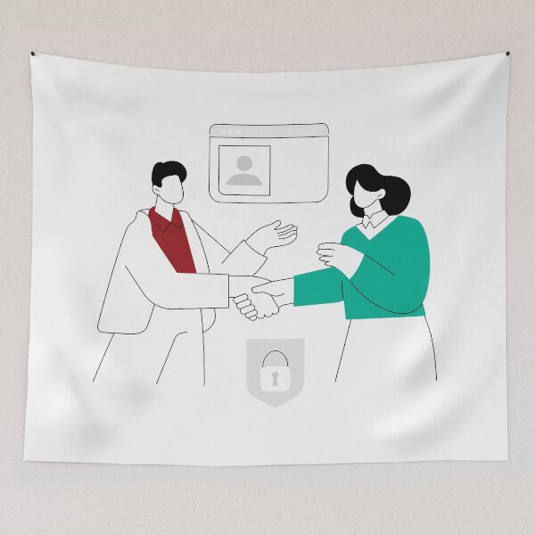 Item preview, People of Flatness Shake Hands designed and sold by WokeBespoke.