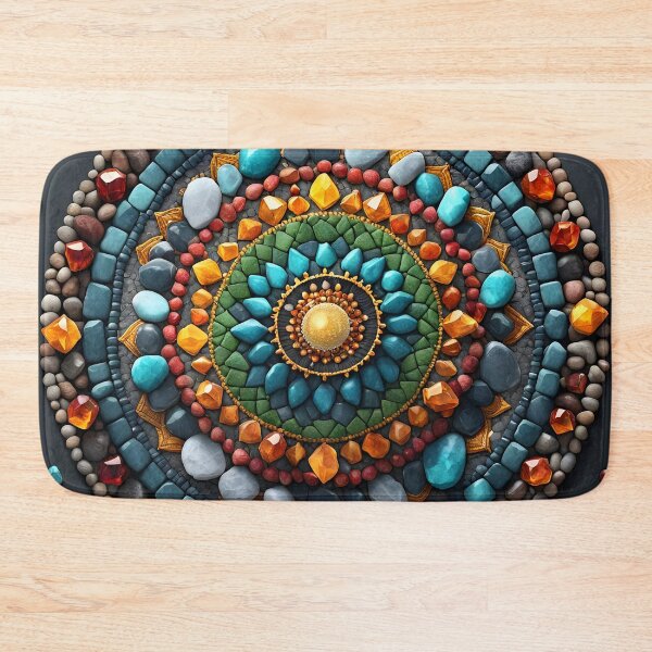 Item preview, Mandala of colored stones designed and sold by PrintLabStudio.