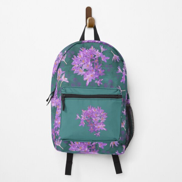 Item preview, Tumbling Spring Crocus on Dark Teal 438586 designed and sold by Art in My Loft.