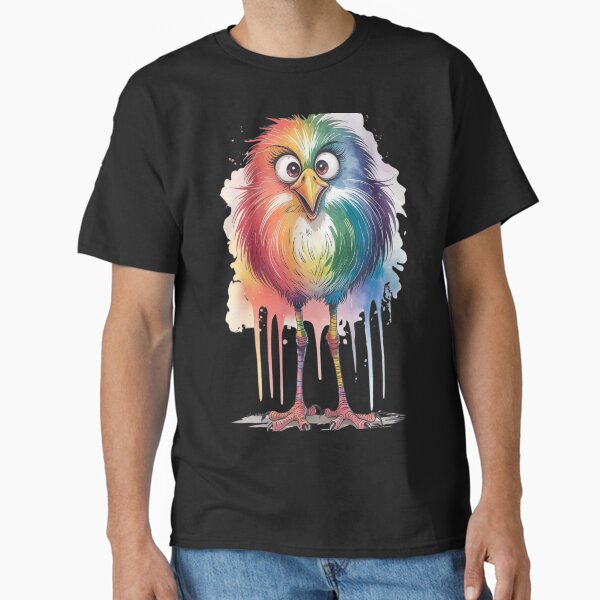 Vista previa del artículo con la obra «pájaro arcoiris con patas largas», diseñado y vendido por aipaint.