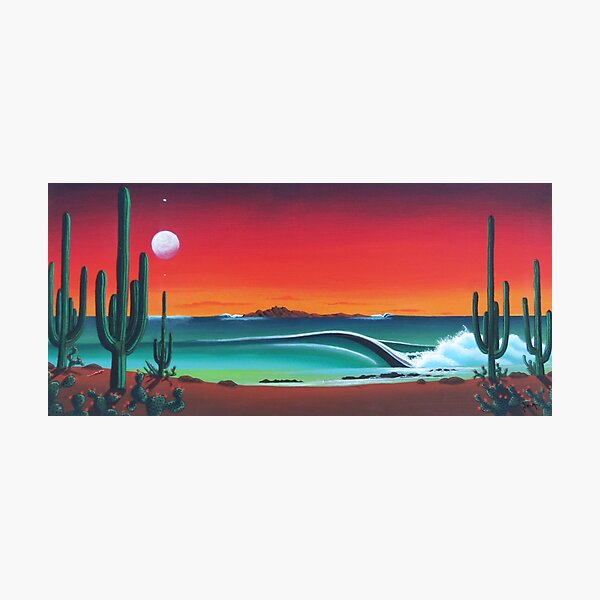 Vista previa del artículo con la obra «Luna llena en Baja», diseñado y vendido por LaGaleriaNoia.