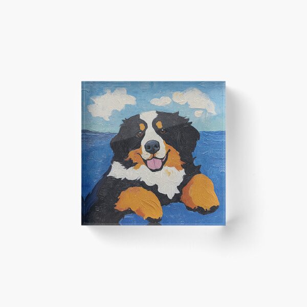 Item preview, Bernese Mountain dog | Post-impressionist painting style designed and sold by ComicsFactory.