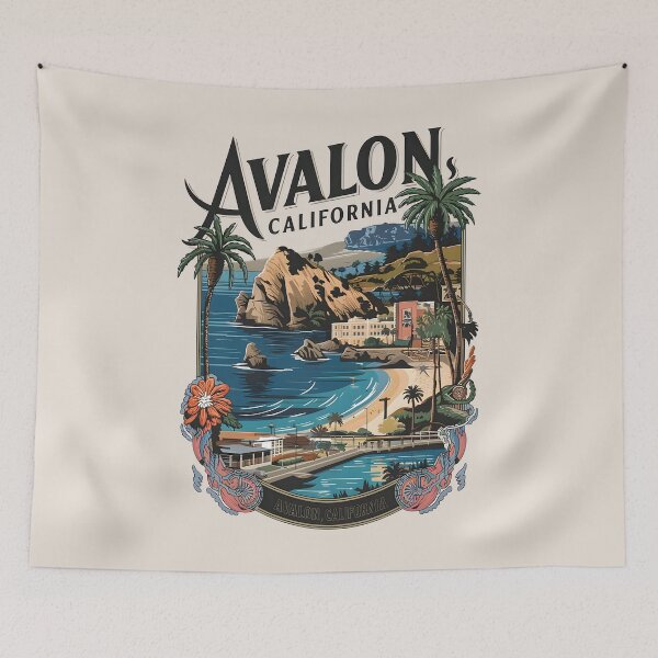 Item preview, Catalina Island Coastal Art – Avalon California Vintage designed and sold by MoMidoStore.