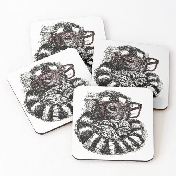 Item preview, Marmoset In Glasses designed and sold by Scribbles & Doodles by Jinx.