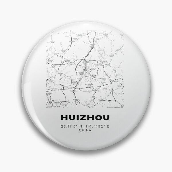 Item preview, Minimalist Huizhou Map Art - China City Coordinates Design designed and sold by RM-Journey.
