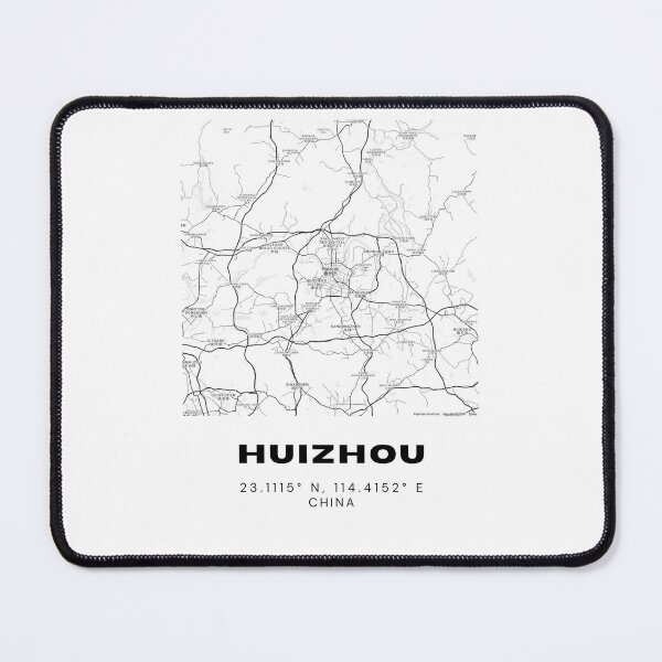 Item preview, Minimalist Huizhou Map Art - China City Coordinates Design designed and sold by RM-Journey.