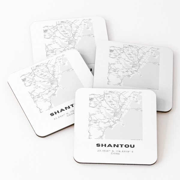 Item preview, Minimalist Shantou Map Art - China City Coordinates Design designed and sold by RM-Journey.