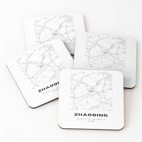 Item preview, Minimalist Zhaoqing Map Art - China City Coordinates Design designed and sold by RM-Journey.