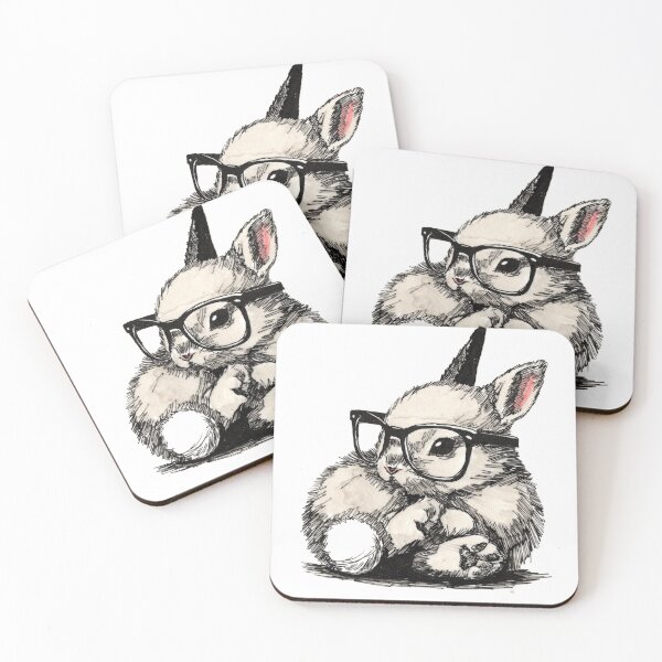 Item preview, Bunny in Glasses designed and sold by Scribbles & Doodles by Jinx.