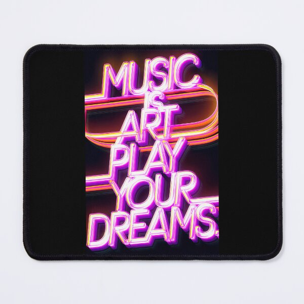 Item preview, Music Is Art – Play Your Dreams Neon art for home decoration designed and sold by paulo silveira.