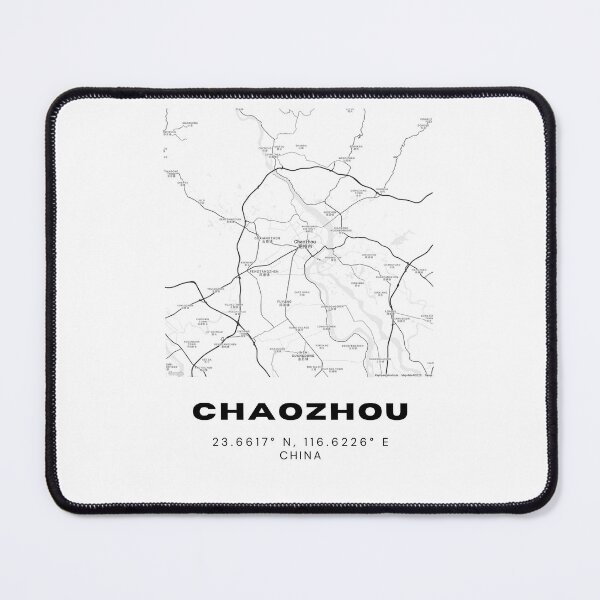 Item preview, Minimalist Chaozhou Map Art - China City Coordinates Design designed and sold by RM-Journey.