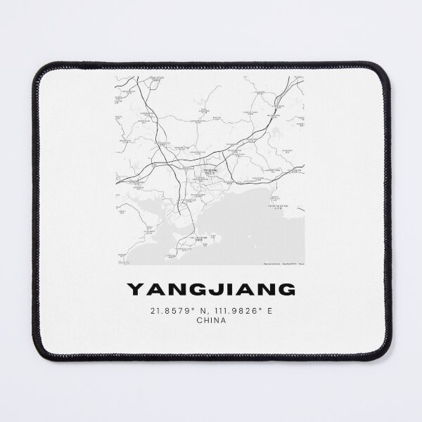 Item preview, Minimalist Yangjiang Map Art - China City Coordinates Design designed and sold by RM-Journey.