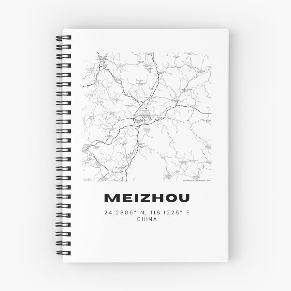 Item preview, Minimalist Meizhou Map Art - China City Coordinates Design designed and sold by RM-Journey.