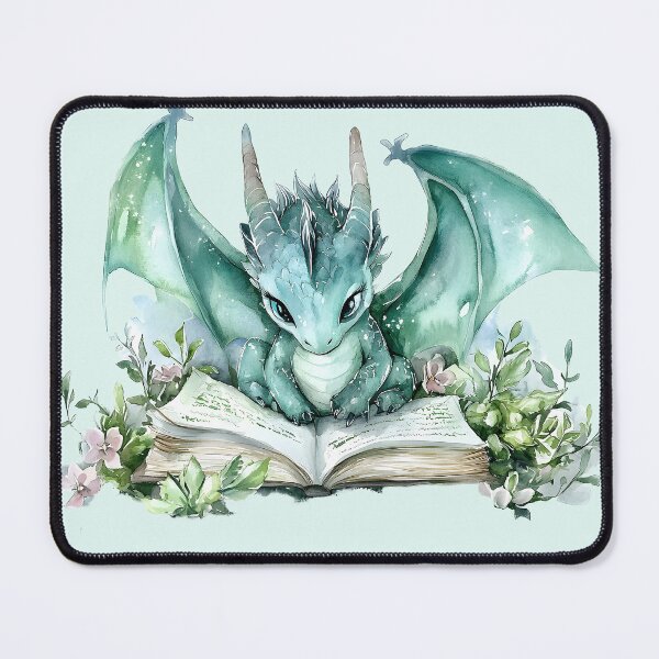 Item preview, Spring Green Reading Dragon designed and sold by Bookdragon's Loot .