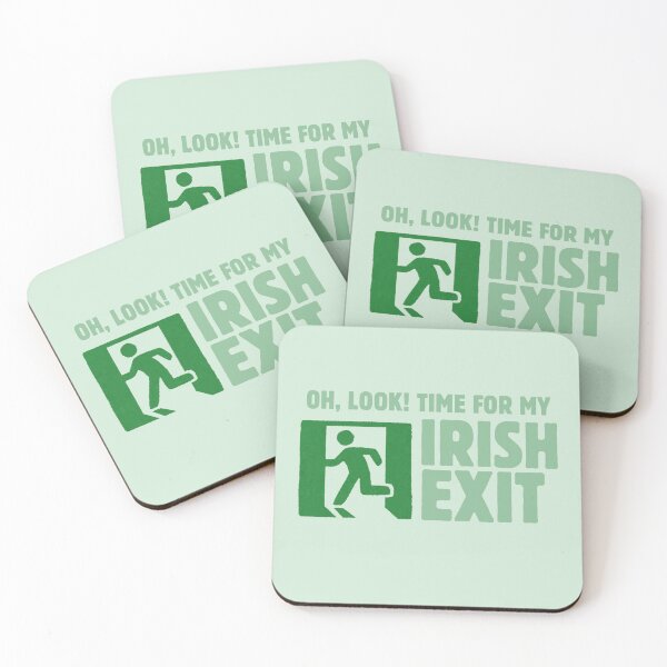 Item preview, “Oh, Look! Time for My Irish Exit” – Funny St. Patrick’s Day Party Unique Design designed and sold by Stickers by @molllyclare.