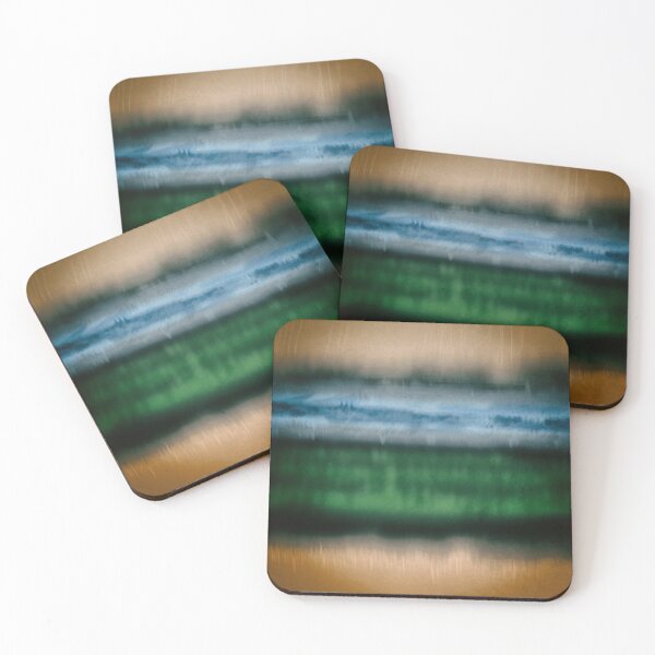 Item preview, Moody Bleeding Bands of Blue Green Brown Colours designed and sold by jocelynsart.
