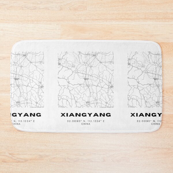 Item preview, Minimalist Xiangyang Map Art - China City Coordinates Design designed and sold by RM-Journey.
