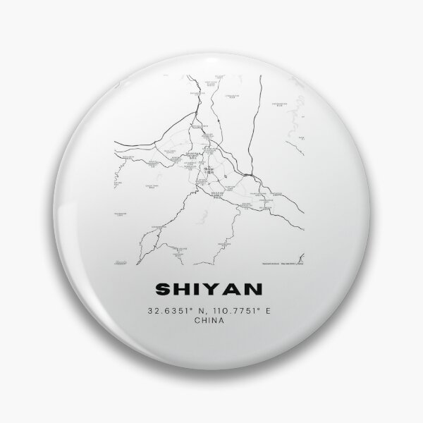 Item preview, Minimalist Shiyan Map Art - China City Coordinates Design designed and sold by RM-Journey.