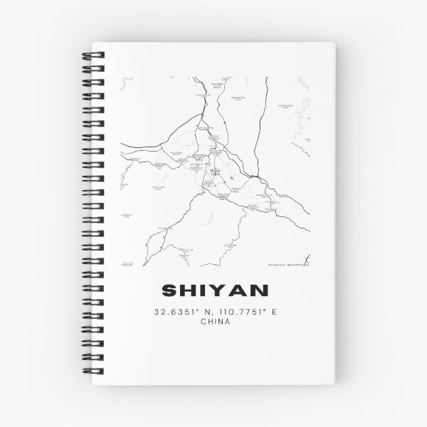 Item preview, Minimalist Shiyan Map Art - China City Coordinates Design designed and sold by RM-Journey.