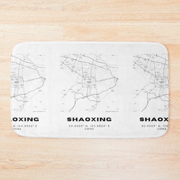 Item preview, Minimalist Shaoxing Map Art - China City Coordinates Design designed and sold by RM-Journey.