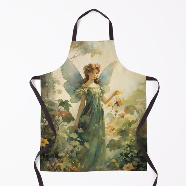 Item preview, Green Vintage Fairy Print - Angel Poster - cottagecore designed and sold by DreamersPlan.