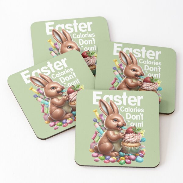 Item preview, Easter Calories Don’t Count – Funny Chocolate Bunny Easter Treats designed and sold by TeesByOquad.