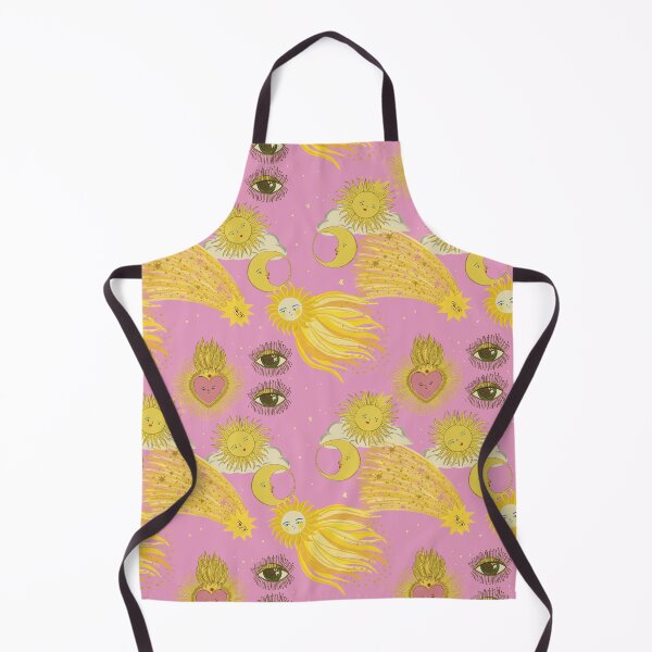 Item preview, Pink 90 retro Celestial Claddagh Hearts and Cosmic Sun, Moon, and Shooting Stars Print – Perseids Meteor Shower  designed and sold by Jemma Jamie Skidmore.