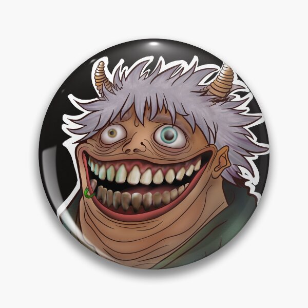 Item preview, Creepy Anime Demon – Horror Manga Monster, Grotesque Grinning Face, Disturbing Smile, Spooky Aesthetic Art designed and sold by TohuBohuArt.