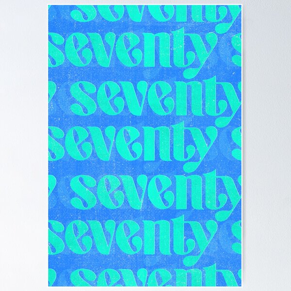 Item preview, Seventy X Seven (cyan/royal) designed and sold by FreelyBound.