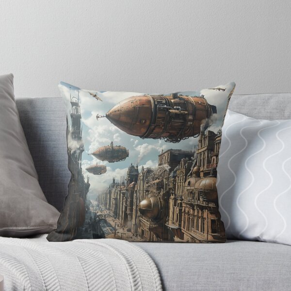 Item preview, Steampunk Metropolis: Skybound Wonders at Midday designed and sold by Spiritveil.