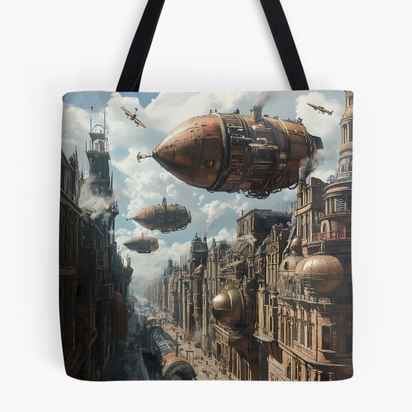Item preview, Steampunk Metropolis: Skybound Wonders at Midday designed and sold by Spiritveil.