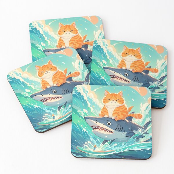 Item preview, surfing kitty designed and sold by artsmeow.
