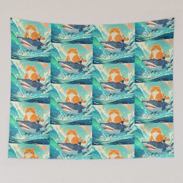 Item preview, surfing kitty designed and sold by artsmeow.
