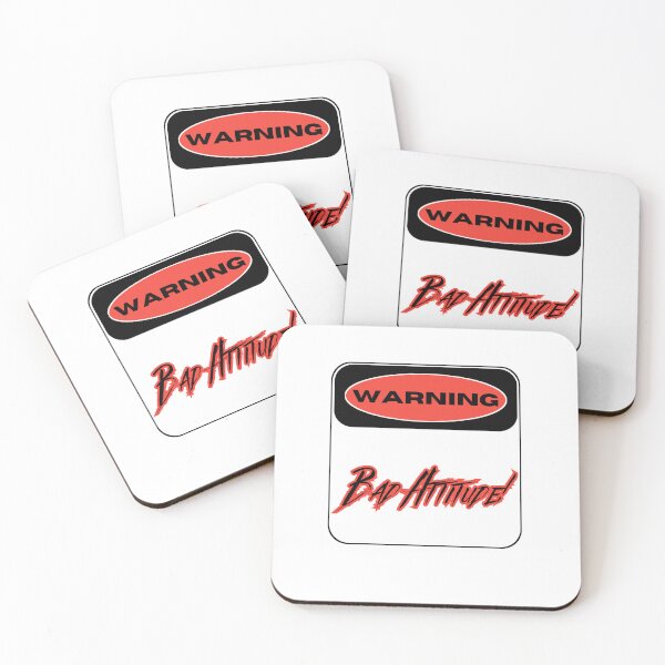 Item preview, Funny warning sign with bold bad attitude message. designed and sold by LaughGraphics - Fun Graphics, Serious Laughs!.