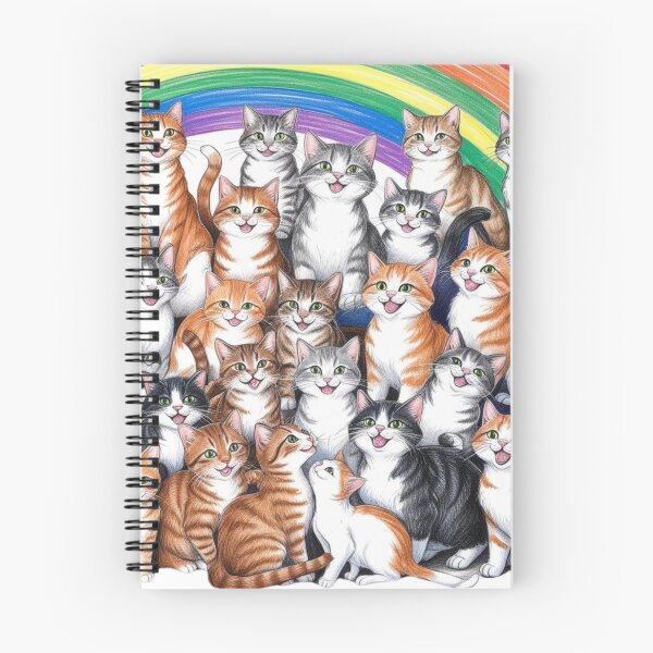 Aperçu de l'œuvre Beaucoup de chats sous un arc-en-ciel créée et vendue par AlinaSCorner.